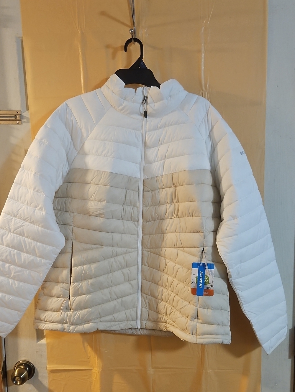 COLUMBIA WOMEN'S POWDER PASS PUFFER: WHITE/CREAM: NEW WITH TAGS: SIZE XXL